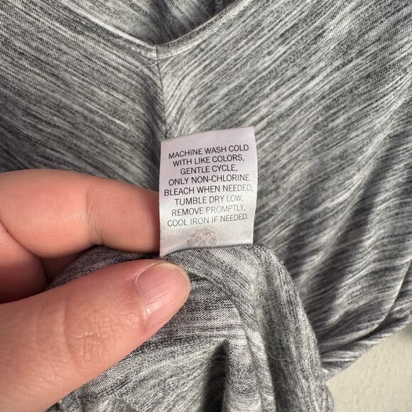 Apt. 9 Blouse Size M Gray Abstract Stripe Kimono Sleeve Lightweight Top - Picture 6 of 10